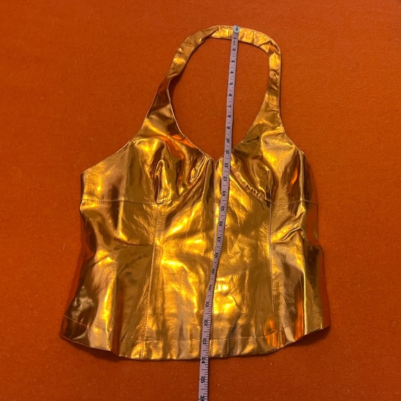 Amylynn metallic orange halter cami NWT - Picture 12 of 13